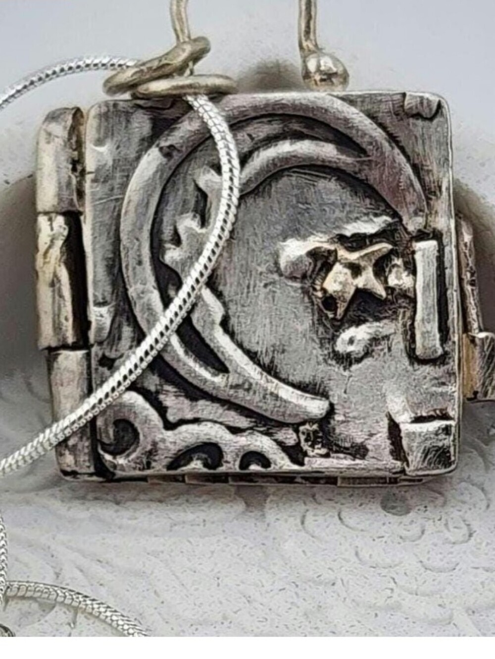 MISTYCAL BOX PENDANT UNIQUE PIECE A JEWELRY HANDMADE IN STERLING SILVER